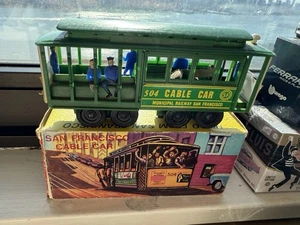 504 Cable Car Municipal Railway San Francisco Powell Pull Vintage Spielzeug - Bild 1 von 1