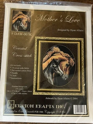 Kit de punto de cruz contado Kustom Krafts # DAW-007K "Mother's Love" 14x17,75" Foto 1 de 4