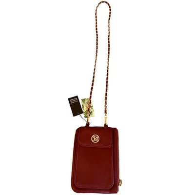 Bolso Bandolera Badgley Mischka Rojo Cuero Vegano Bolsillo para Teléfono Pequeño Nuevo con Etiquetas Foto 1 de 4