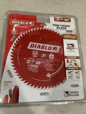 Diablo 8-1/2 D X 5/8 pulgadas   Hoja de sierra ingleteadora de titanio/carburo S 60 dientes 1 pieza Foto 1 de 4