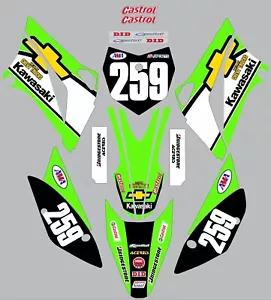 Graphic Kit 2010-2023 Kawasaki KLX110 Chevy Decals Kit Custom - Foto 1 di 1