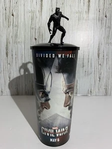 Captain America Bürgerkrieg Film Promo 44 Unzen Tasse mit Black Panther Topper MCU - Bild 1 von 6