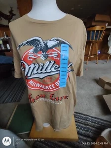 Licensed Miller High Life Comfortable Lt weight Short Sleeve Graphic Tee Shirt L - Picture 1 of 7