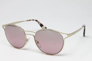 Prada Sunglasses Unisex Round Metal Pale Gold 53mm Mirrored Lens PR62SS-ZVN095 - Picture 1 of 6