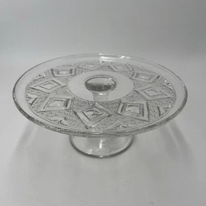 PV09295 Antique EAPG Bryce GRAND (DIAMOND MEDALLION) 10" Cake Stand - Picture 1 of 9