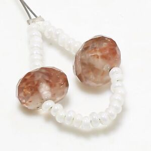 Red Sunstone Beads Gemstone Faceted Rondell 7X7X3 mm Strand 1.5" SH-14553
