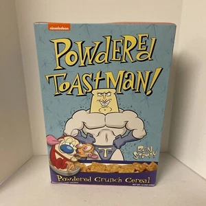 Cereal Crunch Powered Toast Man Ren & Stimpy 2022 12,2 oz caja completa NUEVO - Imagen 1 de 9