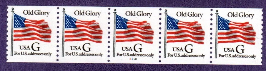 #2889 Black G rate   PNC-5  Pl #2222 - MNH - Image 1 of 1