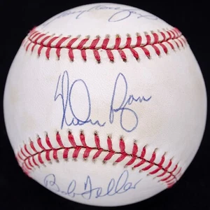 No Hit Kings Signed OAL Baseball Nolan Ryan Sandy Koufax Bob Feller JSA LOA - Picture 1 of 5