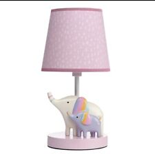 Bedtime Originals Elephant Dreams Pink/Lavender Nursery Lamp with Shade & Bulb