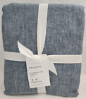 Pottery Barn 3in1 Pole Top Belgian Flax Linen Classic 1-Curtain 50x96 Blue Chamb