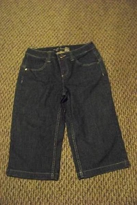 womens ruff hewn below the knee dark wash denim jeans shorts size 4 27 x 16 - Picture 1 of 2