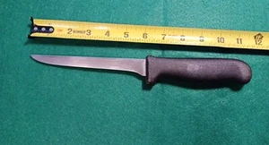 Vtg Mundial 6" Boning Knife W/ Non Slip Black Nylon, Molded Handle - Picture 1 of 16