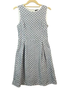 Brooks Brothers Eyelet Sheath Dress Women’s 6 Blue Preppy Corpcore Shower - Picture 1 of 12