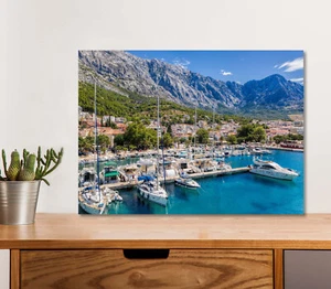 Voda Town with Harbor 5mm thick Plastic Poster Ready to Hang 60x45cm - Picture 1 of 3