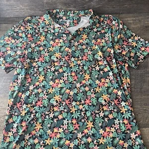 CHUBBIES - Pullover Floral TOUCAN PARROT Hawaiian Aloha Large - Picture 1 of 3