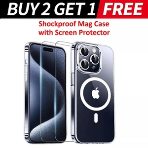 Case Phone Cover Shockproof Tempered Glass For iPhone 16 15 14 13 12 11 Pro Max - Picture 1 of 8