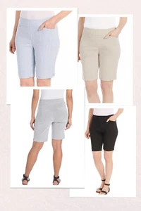 Hilary Radley Bermuda Shorts Stretch Pull-on Size S, M, L, XL, XXL - Picture 1 of 15