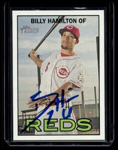 2016 Topps Heritage #120 Autographed Billy Hamilton  Trading Card
