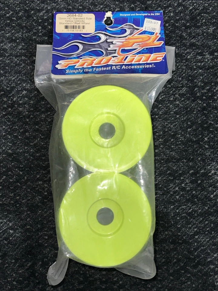Pro-Line Standard Offset 23mm HD Maxx Monster Truck Rims - Yellow PRO2684-02 - Image 1 of 1