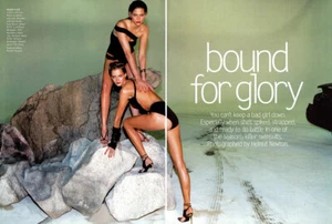 2001 Helmut Newton Carmen Kass Frankie Rayder 6 páginas editorial de revista - - Imagen 1 de 3