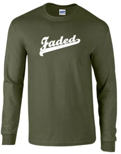 Faded Script T-Shirt Kush Weed Stoner Pot Military Green Langarmshirt - Bild 1 von 3