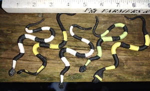 Realistic Rainforest Rubber Snake Toys - 6+ In Long - Stretchy, squish lot of 5 - Picture 1 of 4