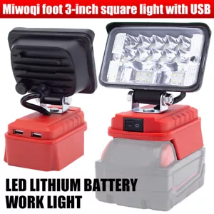 3 Inch LED Work Light with Dual USB Output For Milwaukee M18 18V Li-Ion Battery - Picture 1 of 13