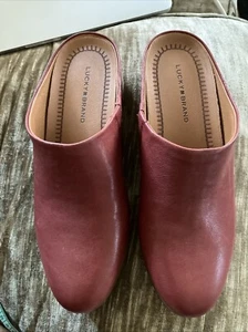 Lucky Brand 7.5 Red Polona Mules New - Picture 1 of 6