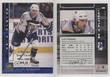 2001-02 ITG Be A Player Memorabilia Sapphire Chicago Sun-Times /10 Cliff Ronning