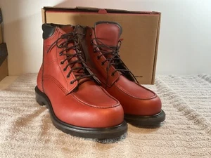 RED WING BOOTS SUPERSOLE RED MOC TOE 202 BOOT NEW IN BOX MULTIPLE SIZES WIDTHS - Picture 1 of 8