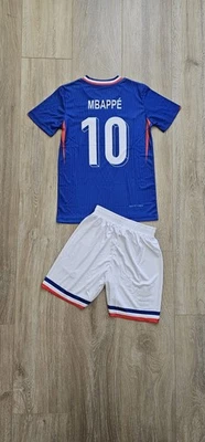 Retro Frankreich Kinder Trikot #10 Mbappe  Home  EM 2024, neu - Bild 1 von 2