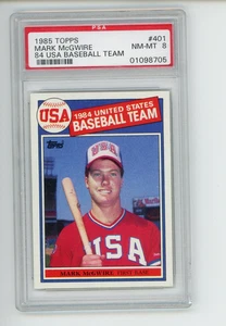 1985 Topps Mark McGwire #401 84 USA Baseball Team PSA 8 NM-MT - Bild 1 von 2