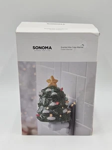 Sonoma Keramik Weihnachtsbaum Wachswürfel Wärmer Duft Nachtlicht Neu geöffnete Box - Bild 1 von 9