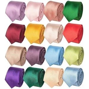 Handgefertigte schlichte Satin Jungen schmale Krawatte Kinderkrawatte Hochzeitskrawatte Kinderkrawatte Abschlussball - Bild 1 von 213