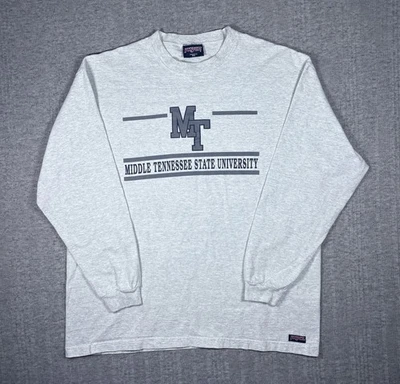 Vintage Middle Tennessee State University Long Sleeve Shirt Men's XL Gray - Image 1 of 4