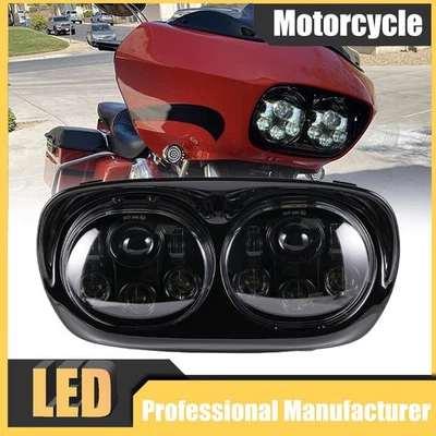 Lámpara proyectora de faros LED dobles de 5,75" apta para Harley Road Glide 1998-2013 2012 Foto 1 de 4