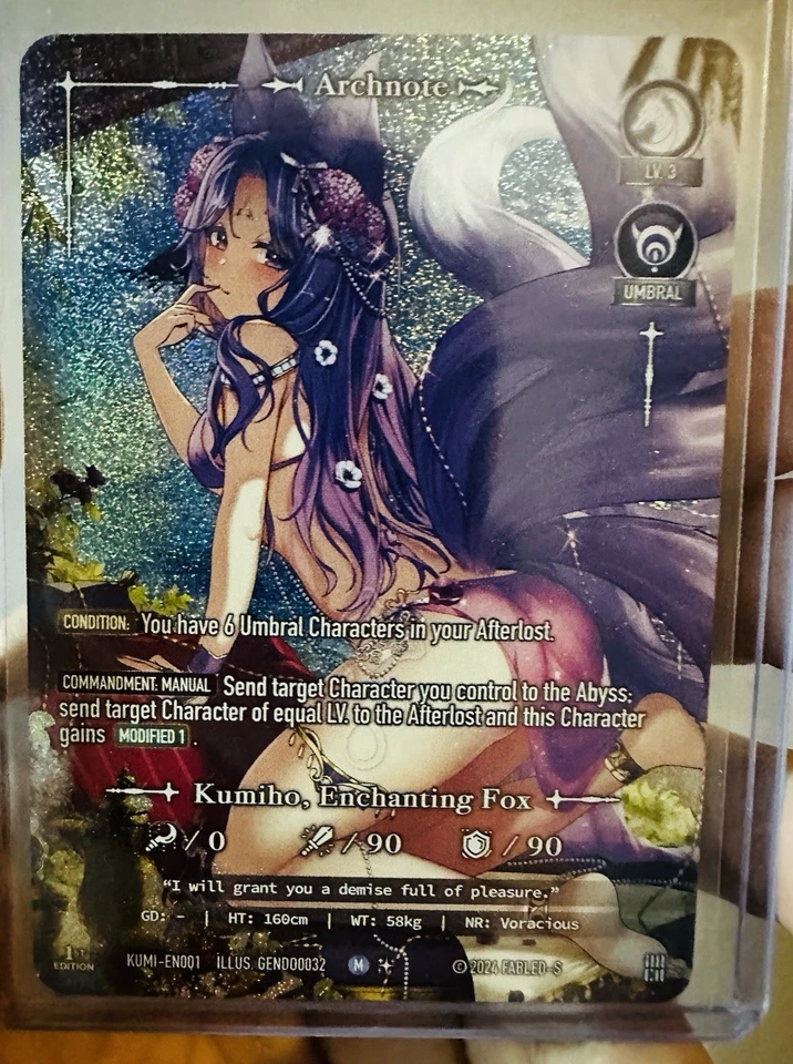 Fabled Sagas TCG - Kumiho, Enchanting Fox (Mystic) - Near Mint - KUMI-EN001 - Image 1 of 1