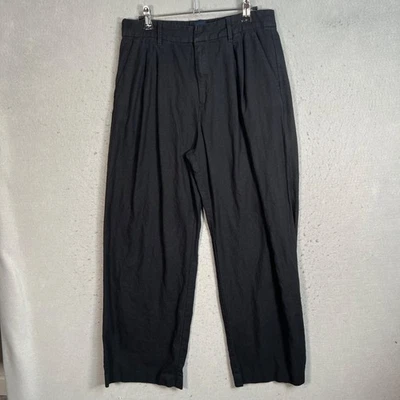 Pantalones negros de tiro alto Gap 365 mezcla de lino para mujer talla 8 Foto 1 de 4