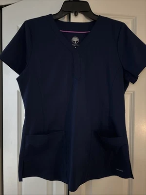 Blusa Médica Healing Hands Sport Azul Marino Talla Mediana Foto 1 de 4