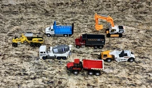SEVEN Matchbox Working Rigs CONSTRUCTION Grader Mixer Excavator Scraper Lot New - Picture 1 of 4