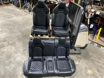 2012-2018 Audi A7 Sport Seat Set Front & Rear Black w/ Diamond Stitch & Memory T Foto 1 de 4