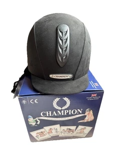 Champion Junior X-Air Plus Riding Hat -Black Size 7 1/4 59cm PAS015 2011 **NEW** - Picture 1 of 7