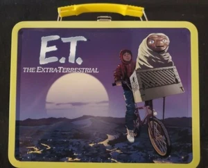 Classic E.T. EXTRA-TERRESTRIAL - Tin Tote Metal Lunch Box - Picture 1 of 7