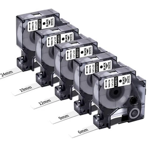 3x Schriftband für Dymo D1 45013 43613 40913 45803 53713 24mm 19mm 12mm 9mm 6mm - Bild 1 von 14