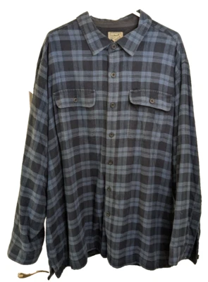 L.L. Bean, men's, blue plaid Schacket, size XXL - Image 1 of 4
