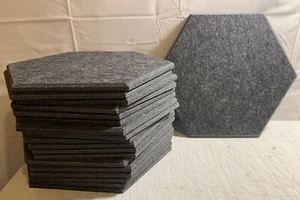Hexagon Felt Board Dark Grey 19 Pieces 11.5in Only No Adhesive Tape Included - Picture 1 of 6