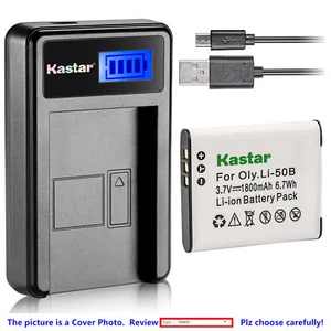 Kastar Battery LCD Charger for Ricoh DB-100 & RICOH CX3 CX4 CX5 CX6 HZ15 Camera - Picture 1 of 11