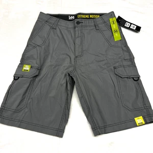 Lee Extreme Motion Cargo Shorts Mens 30 Gray Pockets Safari Outdoor Casual - Picture 1 of 7