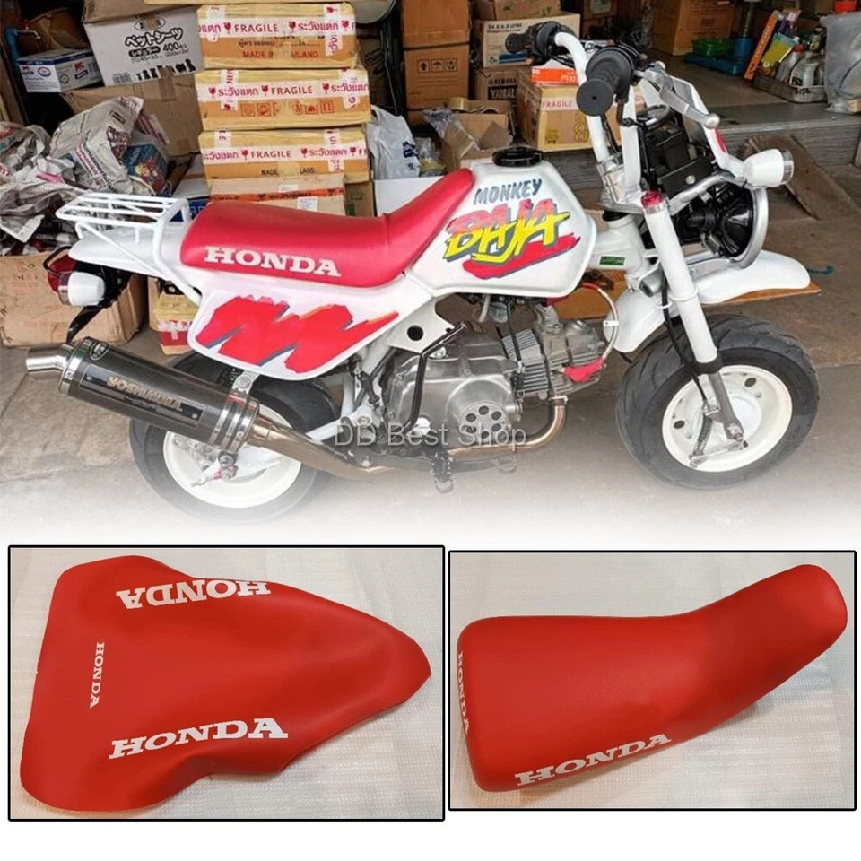 Красный чехол на сиденье ткани высокого качества мини велосипед для Honda Monkey Baja Africa 1991-2 - Изображение 1 из 4